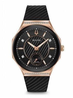 Bulova Rose Gold and Black Women's Watch